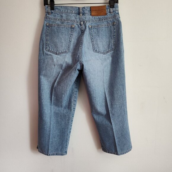 Ladies Petite SZ 6P Ralph Lauren Jean Co. Denim Capris - Picture 2 of 4